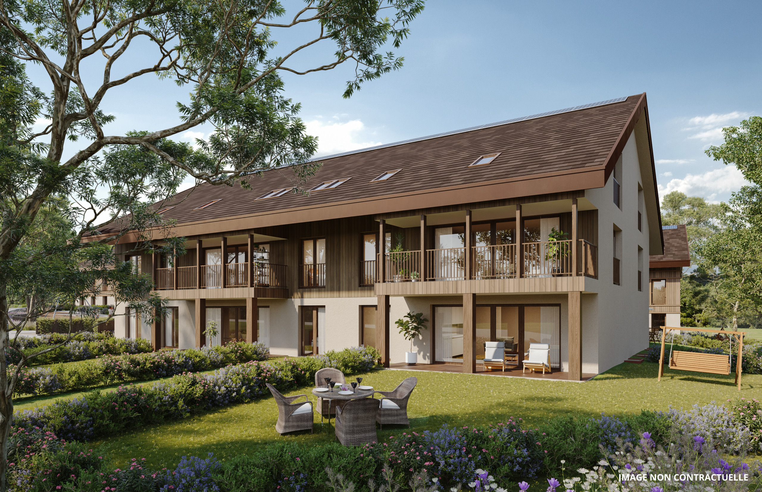 Rez de jardin 2,5 de 77 m2 avec un jardin de 76 m2  – Bât 4 – lot 2